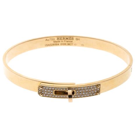 hermes bangle bracelet link design|hermes kelly bracelet yellow gold.